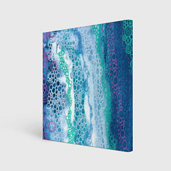 Картина квадратная Водопад красочной пены