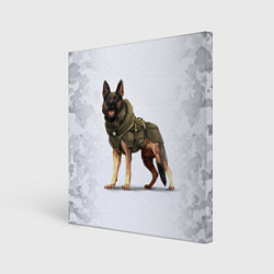 Холст квадратный Служебная собака К9 K9, цвет: 3D-принт