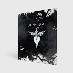 Холст квадратный BON JOVI БОН ДЖОВИ, цвет: 3D-принт