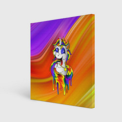 Картина квадратная Единорог Unicorn Rainbow Z