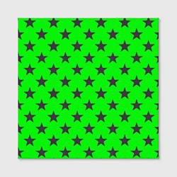 Холст квадратный Звездный фон зеленый, цвет: 3D-принт — фото 2