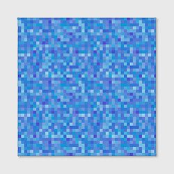 Холст квадратный Голубая пиксель абстракция, цвет: 3D-принт — фото 2