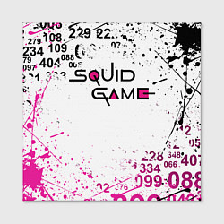 Холст квадратный Игра в кальмара: Числа игроков, цвет: 3D-принт — фото 2
