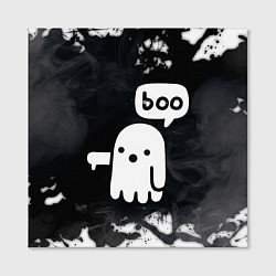 Холст квадратный ХЕЛЛУОИН ПРИВЕДЕНИЕ БУ! HALLOWEEN GHOST BOO!, цвет: 3D-принт — фото 2