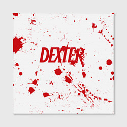 Холст квадратный Dexter logo Декстер брызги крови, цвет: 3D-принт — фото 2