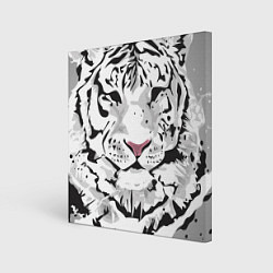 Картина квадратная Белый снежный тигр