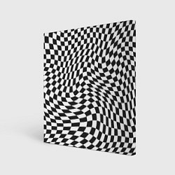 Картина квадратная Черно-белая клетка Black and white squares