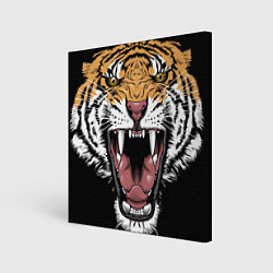 Картина квадратная Оскал амурского тигра