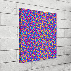 Холст квадратный Красочный фон с цветами, цвет: 3D-принт — фото 2