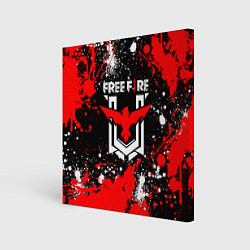 Картина квадратная Free Fire: Брызги и капли красок