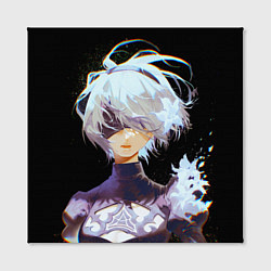 Холст квадратный Венецианская девушка Nier automata 2b, цвет: 3D-принт — фото 2