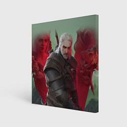 Холст квадратный ВЕДЬМАК THE WITCHER ГЕРАЛЬТ С МЕЧОМ, цвет: 3D-принт