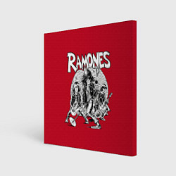 Холст квадратный BW Ramones, цвет: 3D-принт