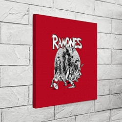 Холст квадратный BW Ramones, цвет: 3D-принт — фото 2