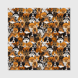 Холст квадратный Разные Собаки, цвет: 3D-принт — фото 2