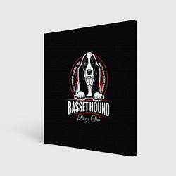 Картина квадратная Бассет-Хаунд Basset Hound