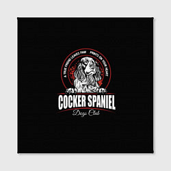 Холст квадратный Кокер-Спаниель Cocker Spaniel, цвет: 3D-принт — фото 2