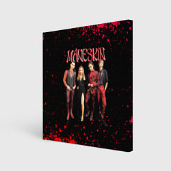 Холст квадратный Maneskin Лунный свет, рок - группа, цвет: 3D-принт