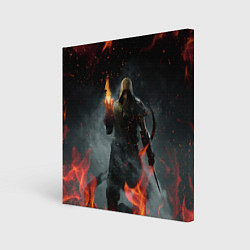 Картина квадратная TES SKYRIM DOVAHKIN FLAME ДРАКОНОРОЖДЕННЫЙ