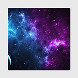 Холст квадратный NEON GALAXY НЕОНОВЫЙ КОСМОС, цвет: 3D-принт — фото 2