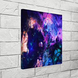 Холст квадратный НЕОНОВЫЕ КОСМОС NEON SPACE, цвет: 3D-принт — фото 2