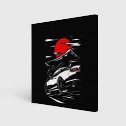 Картина квадратная Toyota Supra: Red Moon