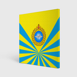 Холст квадратный Большая эмблема ВВС РФ, цвет: 3D-принт