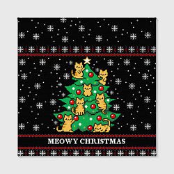 Холст квадратный MEOWY CHRISTMAS 2022, цвет: 3D-принт — фото 2