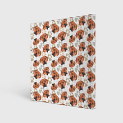 Холст квадратный Собака Родезийский Риджбек, цвет: 3D-принт