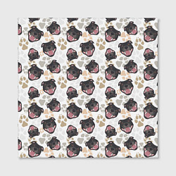 Холст квадратный Стаффордширский Бультерьер Bull-Terrier, цвет: 3D-принт — фото 2