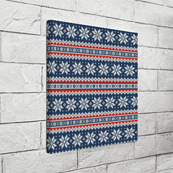 Холст квадратный Knitted Christmas Pattern, цвет: 3D-принт — фото 2