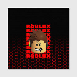 Холст квадратный ROBLOX LEGO FACE УЗОР СОТЫ, цвет: 3D-принт — фото 2