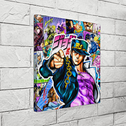 Холст квадратный Джотаро - JoJos Bizarre Adventure, цвет: 3D-принт — фото 2