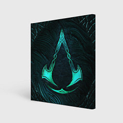 Картина квадратная ASSASSINS CREED VALHALLA SYMBOL NEON