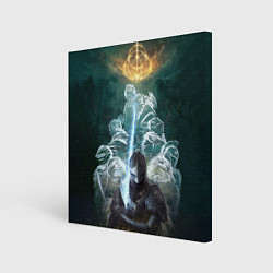 Картина квадратная Elden Ring рыцарь и предшественники серии Souls El