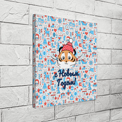 Холст квадратный Новый год 2022 С Новым Годом!, цвет: 3D-принт — фото 2