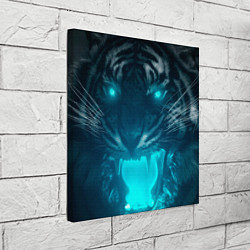 Холст квадратный Неоновый водяной тигр 2022, цвет: 3D-принт — фото 2