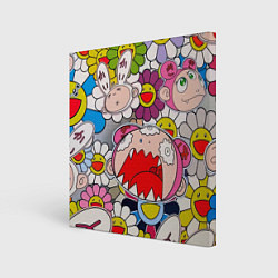 Картина квадратная Takashi Murakami кричащий арт