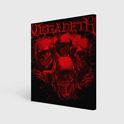 Холст квадратный Megadeth skeletons, цвет: 3D-принт