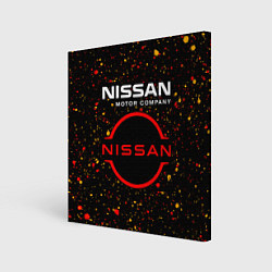 Холст квадратный NISSAN - Брызги, цвет: 3D-принт