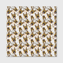 Холст квадратный Собака - Немецкая Овчарка, цвет: 3D-принт — фото 2