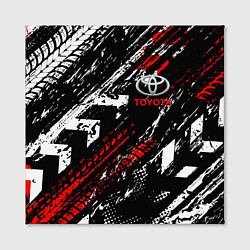 Холст квадратный Toyota - Следы шин, цвет: 3D-принт — фото 2