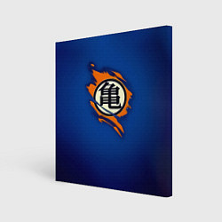 Картина квадратная Рваный логотип Гоку Dragon Ball
