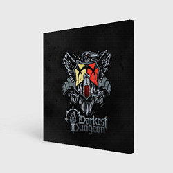 Холст квадратный Darkest Dungeon герб, цвет: 3D-принт