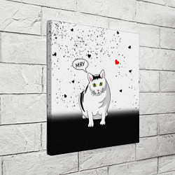 Холст квадратный CAT LOVE, цвет: 3D-принт — фото 2