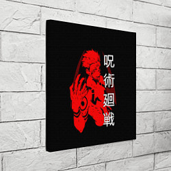 Холст квадратный СУКУНА ДЕМОН, МАГИЧЕСКАЯ БИТВА НА СПИНЕ, цвет: 3D-принт — фото 2