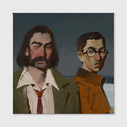 Холст квадратный Дюбуа и Куцураги маслом, цвет: 3D-принт — фото 2