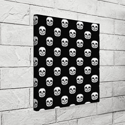 Холст квадратный UNDERTALE SANS SKULL FACE PATTERN УЗОР, цвет: 3D-принт — фото 2