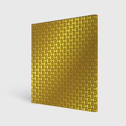 Картина квадратная Биткоин золото