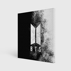 Картина квадратная BTS ЧБ